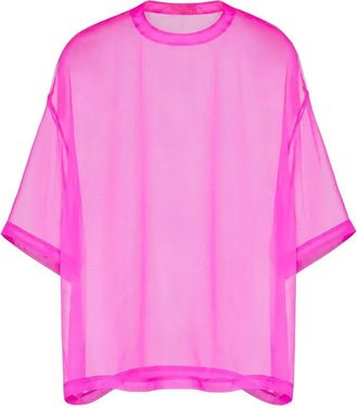 Valentino Garavani Crew Neck Chiffon Top