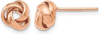 Diamond2Deal 14K Rose Gold Polished Fancy Design Stud Earrings