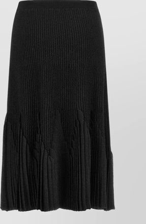 Elisabetta Franchi ribbed pleated midi skirt