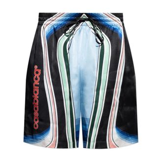 Casablanca Korte Broeken, Heren, Veelkleurig, S, Zijden shorts