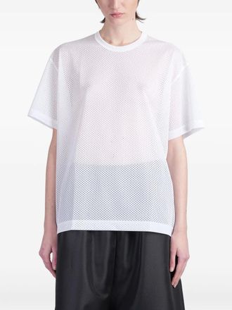 Comme Des Gar&ccedil;ons T-shirt in rete - Bianco