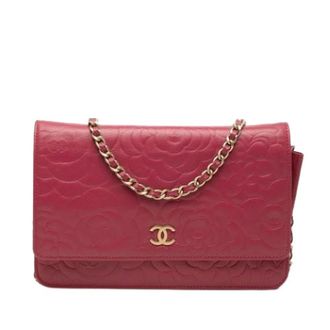 Chanel Pre-owned Wallet on Chain - Dames - Pre-owned - Roze - Maat: ONE Size Leer