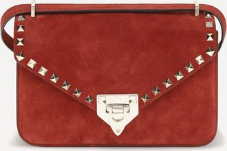 Valentino Garavani Borsa a Tracolla Rockstud mini in pelle scamosciata Woman UNI