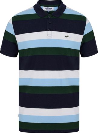 Le Shark Mens Rural Yarn Dyed Striped Cotton Pique Polo Shirt