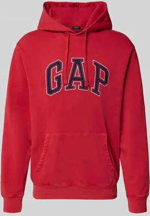 GAP Hoodie mit Logo und K&auml;nguru-Tasche in Rot, Gr&ouml;&szlig;e XXL