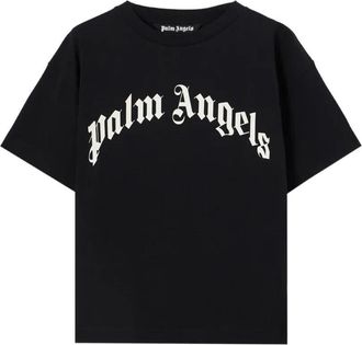 Palm Angels Curved Logo Regular Tee