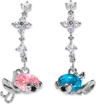 Girls Crew x Disney Love Experiment Hoop Earrings in Silver at Nordstrom