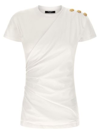 Balmain T-Shirt mit 3 Kn&ouml;pfen