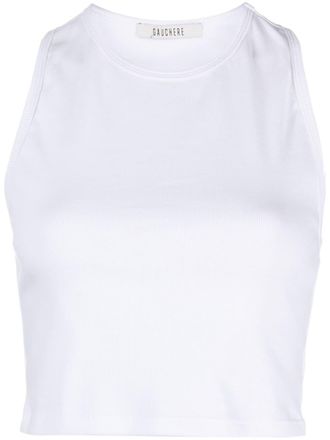 Gauchère racerback crop top - women - Cotton/Elastane - M - White
