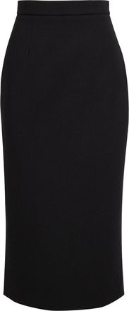 Roksanda Ilincic Amel Crepe Midi Skirt - Black - 14 (UK14 / L)