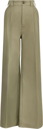 Maison Margiela Pantaloni dritti con pieghe - Verde