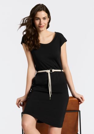 Ragwear Minikleid RAGWEAR LILITHE O, Damen, Gr. XXL, N-Gr, schwarz, Jersey, Obermaterial: 50% Baumwolle, 50% Modal, unifarben, kniefrei, Rundhals, Kleider Min