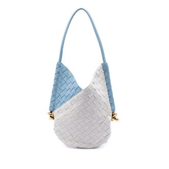 Bottega Veneta Pre-owned Bottega Veneta Small Nappa and Canvas Intrecciato Solstice Shoulder Bag Ladies 69TTGR00H6M324SX