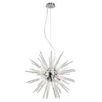 Netlighting Tropez Pendant 8 Light G9 Polished ChromeGlass in Grey