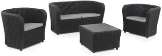 Shaf Shaf - Set Diva Confort Grafito Sof&aacute; + 2 Sillones + Mesa De Centro. 4 Plazas. Sp-berner