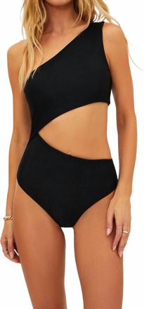 Beach Riot Celine Solid One-Piece Swimsuit In Black