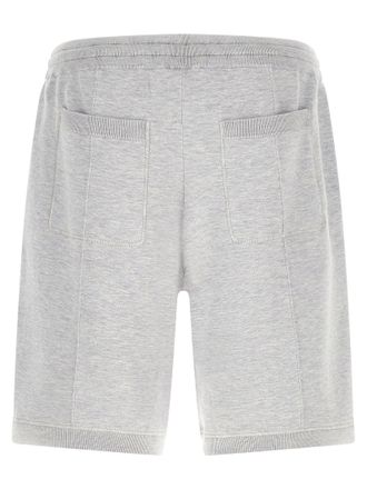Brunello Cucinelli Double Knit Silk-Cotton Bermuda Shorts - Gray