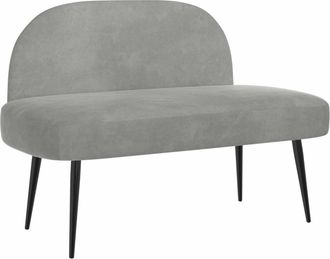 vidaXL Banco Tapizado Con Respaldo Gris Claro 110 X 60 X 76 Cm Vidaxl