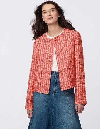 Bernardo MADEMOISELLE TWEED CROPPED JACKET