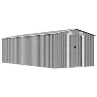 vidaXL Caseta De Jard&iacute;n Metal Gris 257x580x181 Cm Vidaxl