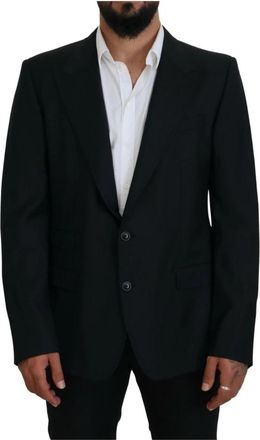 Dolce & Gabbana Blazers - Heren - Blazers - Blauw - 3XL - Wol - Jassen