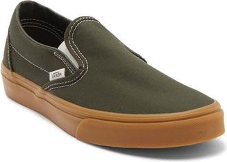 Vans Classic Slip-On Sneaker in Gum Obsidian Fern at Nordstrom, Size 10.5 Womens
