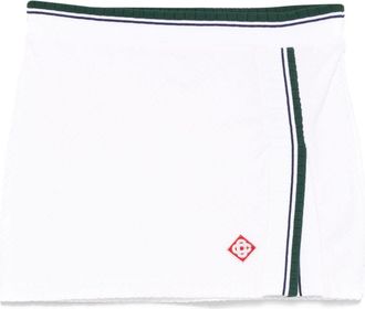 Casablanca side-slit mini skirt - White