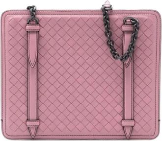 Bottega Veneta Pre-owned Handbags, female, Pink, Size: ONE SIZE Pre-owned Leather Shoulder Bag
