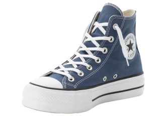 Converse Sneaker CONVERSE CHUCK TAYLOR ALL STAR LIFT PLATFORM, Damen, Gr. 37,5, weiss (slacker blau, wei&szlig;, schwarz), Textil, Schuhe Sneaker