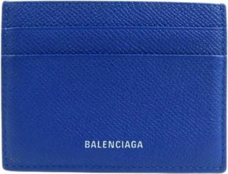 Balenciaga Pre-owned Leren Portemonnee - unisex - Vintage Accessoires - Blauw - ONE Size - Leer - Vintage