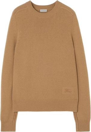 Burberry Constance Kasjmier Trui met Ronde Hals - Dames - Cashmere truien - Bruin - S - Kasjmier - Truien & Vesten