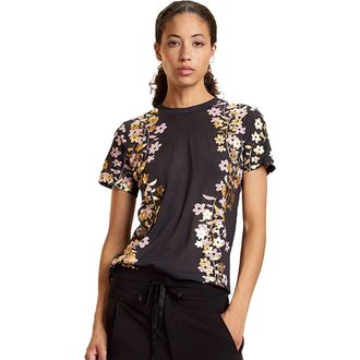 Cynthia Rowley Foil Printed Tee in Multi at Nordstrom, Size X-Small