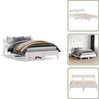 vidaXL vidaXL Letto senza Materasso Bianco 150x200 cm Legno Massello di Pino