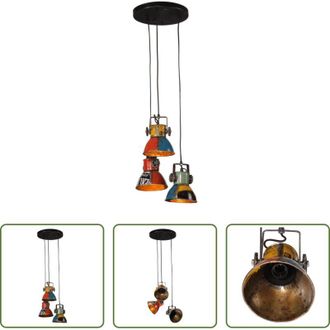 vidaXL vidaXL Lampada in ferro - Lampada Pensile 25 W Multicolore 30x30x100 cm E27