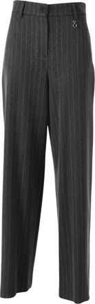 Relish Broeken, Dames, Grijs, M, Polyester, Grijze Palazzo Broek met Studs