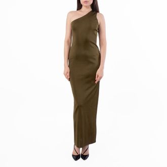 Saint Laurent One-Shoulder Maxi Dress, Size Medium