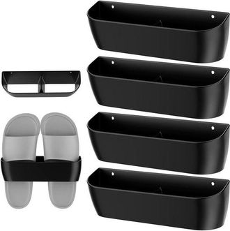 No Brand Zapatero Autoadhesivo Sin Necesidad De Taladrar - Ideal Para Autocaravanas, Camping Y Actividades Al Aire Libre - Se Monta En La Pared O La Puerta - P