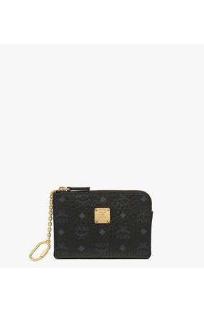 MCM Aren Card Pouch in Visetos in Black at Nordstrom