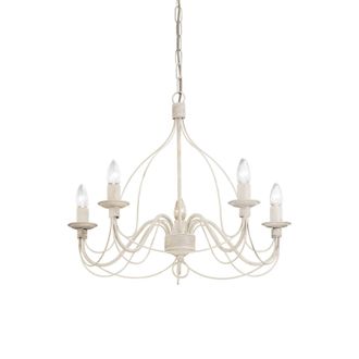 Netlighting Corte 5 Light Chandelier Antique White Finish E14