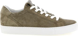 Brunello Cucinelli Gray Calfskin Low Top Womens Sneakers