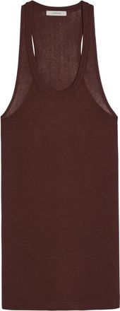 Christophe Lemaire Scoop-neck Fine-knit Mini Dress - Brown - S (UK8-10 / S)