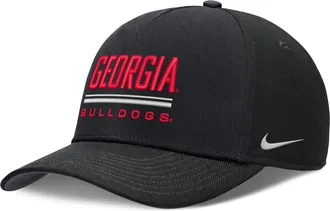 Nike Georgia Sideline Practice Rise Nike Mens Dri-FIT College Adjustable Hat in Black | NC0600AGBN-RKB