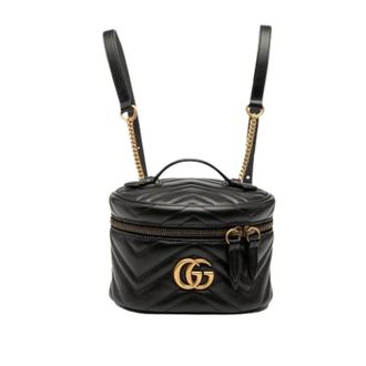 Gucci Pre-owned Backpacks, female, Black, Size: ONE SIZE Pre-owned Leather Backpack