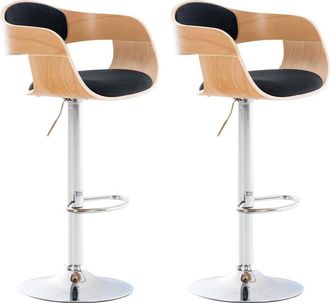 Clp Clp - Set De 2 Taburetes Kingston En Tela Natural/negro