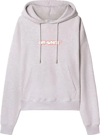 Off-white Round Logo Skate hoodie - men - Cotton - L - Grey