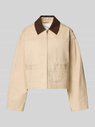 OPUS Jacke mit Rei&szlig;verschluss Modell Herakla in Camel, Gr&ouml;&szlig;e 34
