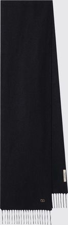 Valentino Garavani Sciarpa in puro cashmere con logo VLogo Signature