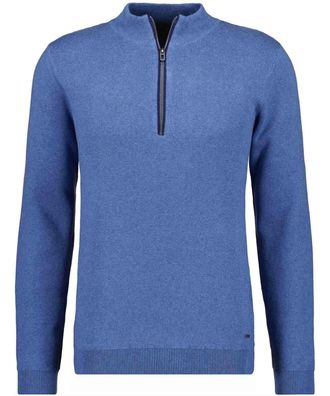 Ragman Rundhalspullover RAGMAN, Herren, Gr. 52, blau (taubenblau), Strick, 95% Baumwolle 5% Kaschmir, ohne Ausschnitt, Pullover Rundhalspullover