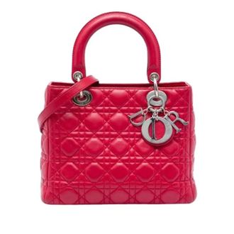 Dior Pre-owned Lady Dior - Dames - Pre-owned - Rood - Maat: ONE Size Leer