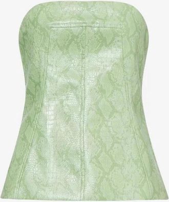 Amy Lynn Womens Tube Sleeveless Slim Fit Top - Green - Size: XS 6